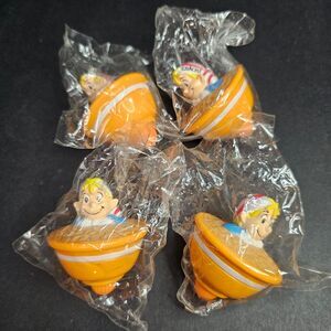 Lot of 4 New Crackle Spinning Tops Rice Krispies Cereal Toys 2003